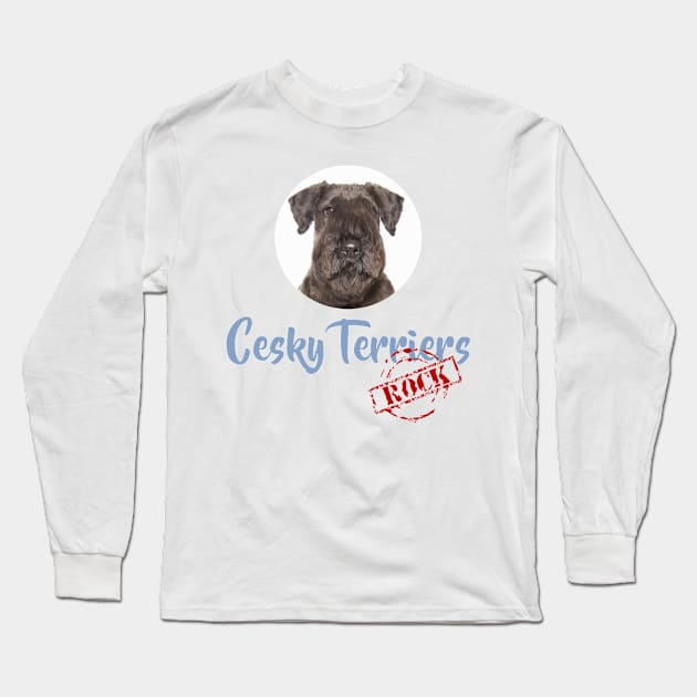 Cesky Terriers Rock Long Sleeve T-Shirt by Naves